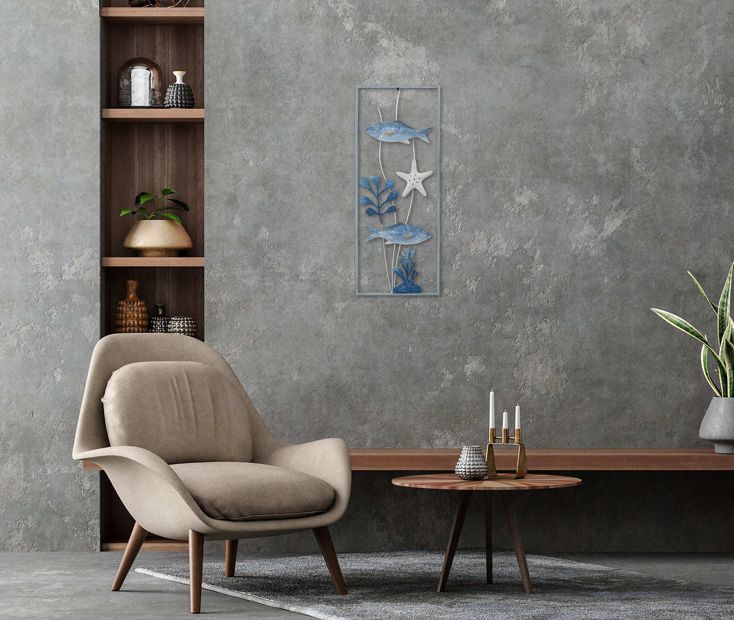 Metallbild FISCHE UND SEETANG 25x61 cm – Deko modern - Ambiente 3