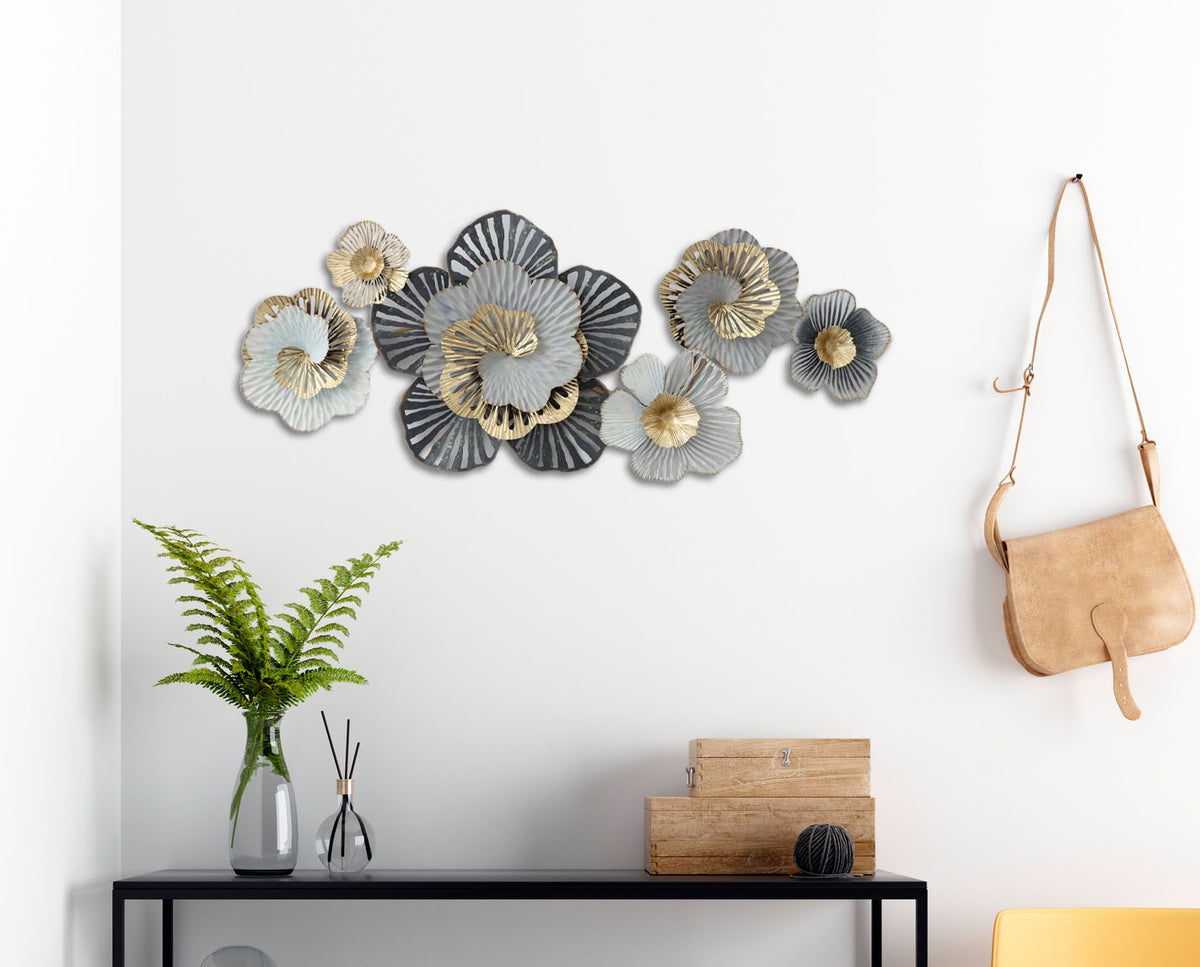 Metallbild METALLBLUMEN 118x51 cm – Deko modern - Ambiente 1