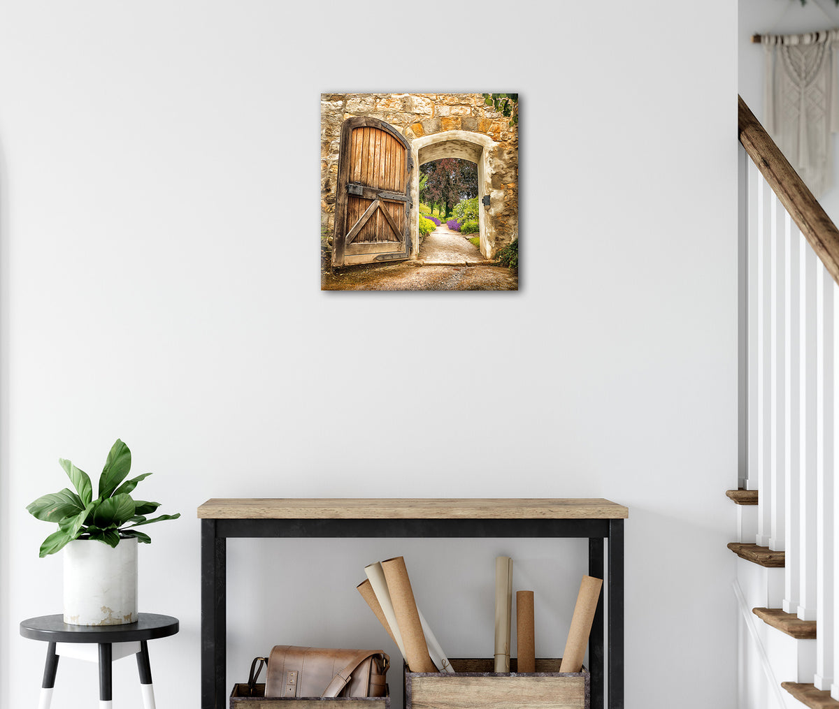 Wandbild TOR 35x35 cm – Leinwandbild Keilrahmen Deko modern - Ambiente 3