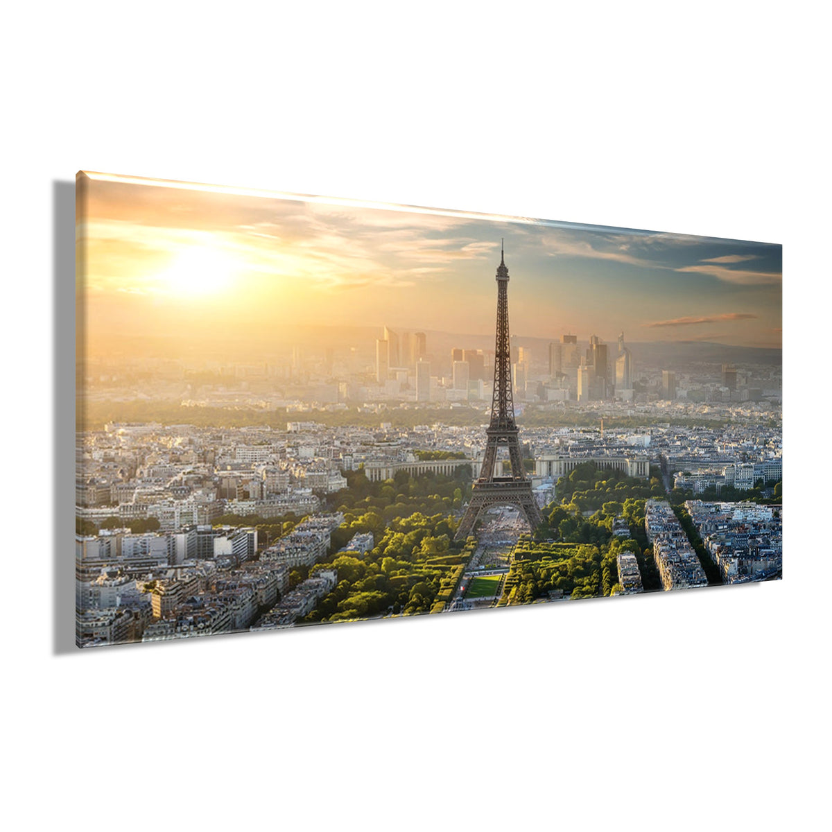 Wandbild EIFFELTURM PARIS 50x100 cm – Leinwandbild Keilrahmen Deko modern - Seitenansicht