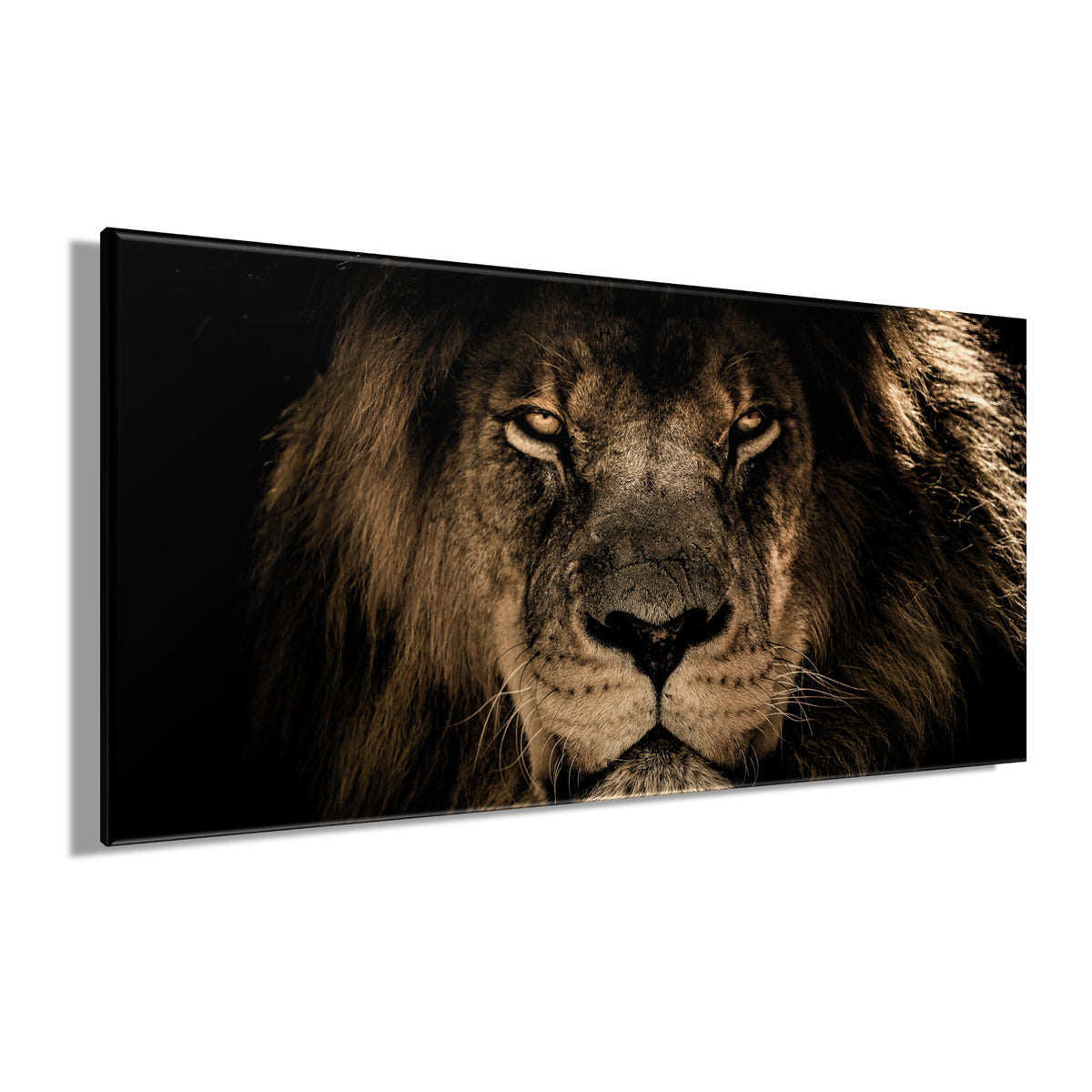 Wandbild LÖWE 50x100 cm – Leinwandbild Keilrahmen Deko modern - Seitenansicht
