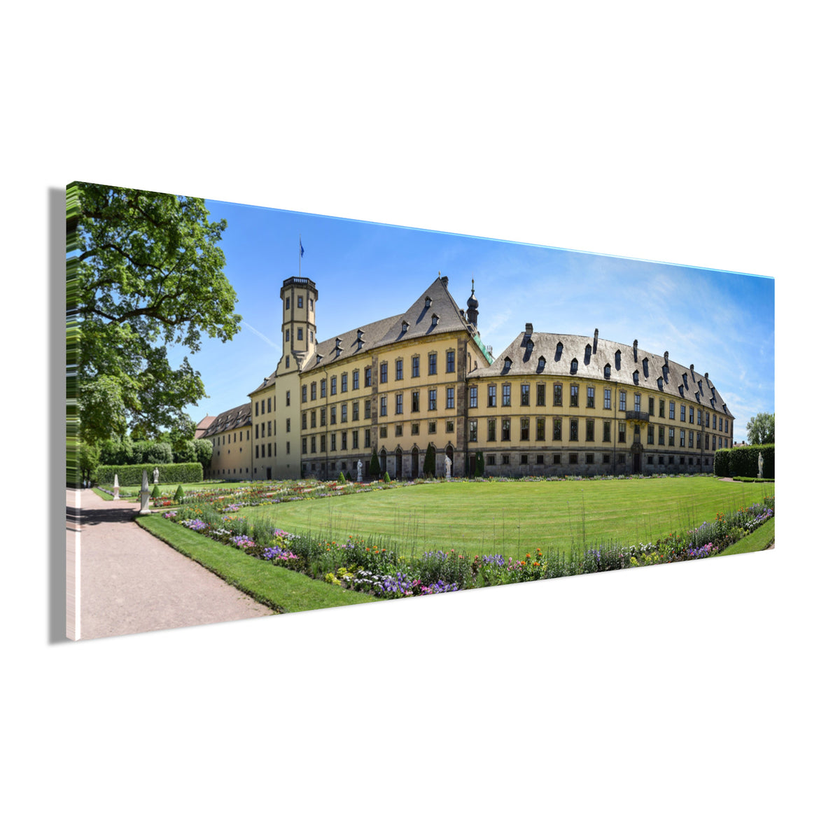 Wandbild STADTSCHLOSS FULDA 50x125 cm – Leinwandbild Keilrahmen Deko modern - Seitenansicht
