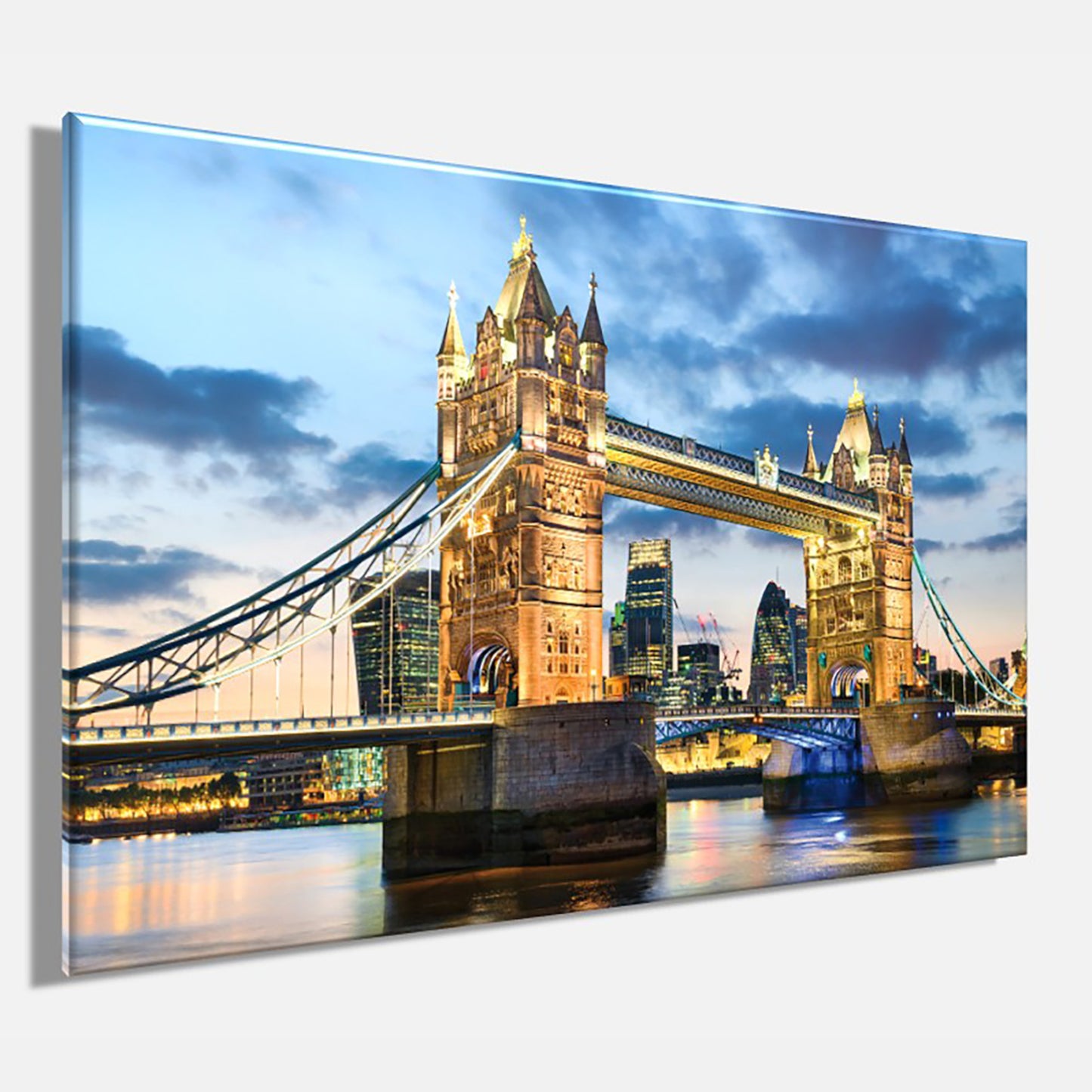 Wandbild TOWER BRIDGE 60x90 cm – Leinwandbild Keilrahmen Deko modern - Seitenansicht