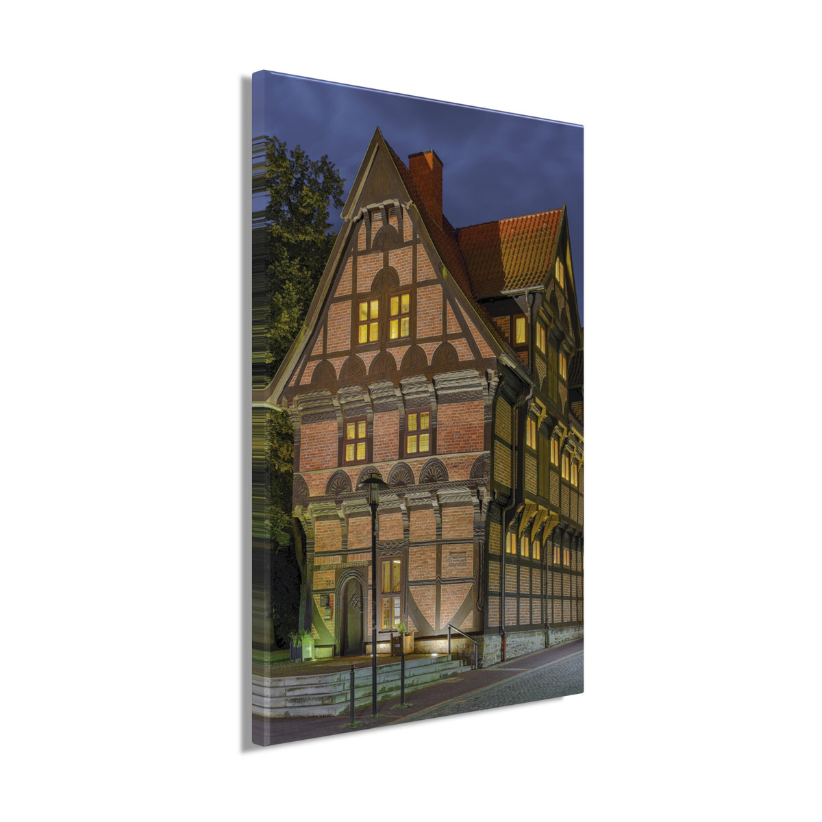 Wandbild AMTSPFORTE STADTHAGEN 60x90 cm – Leinwandbild Keilrahmen Deko modern - Seitenansicht
