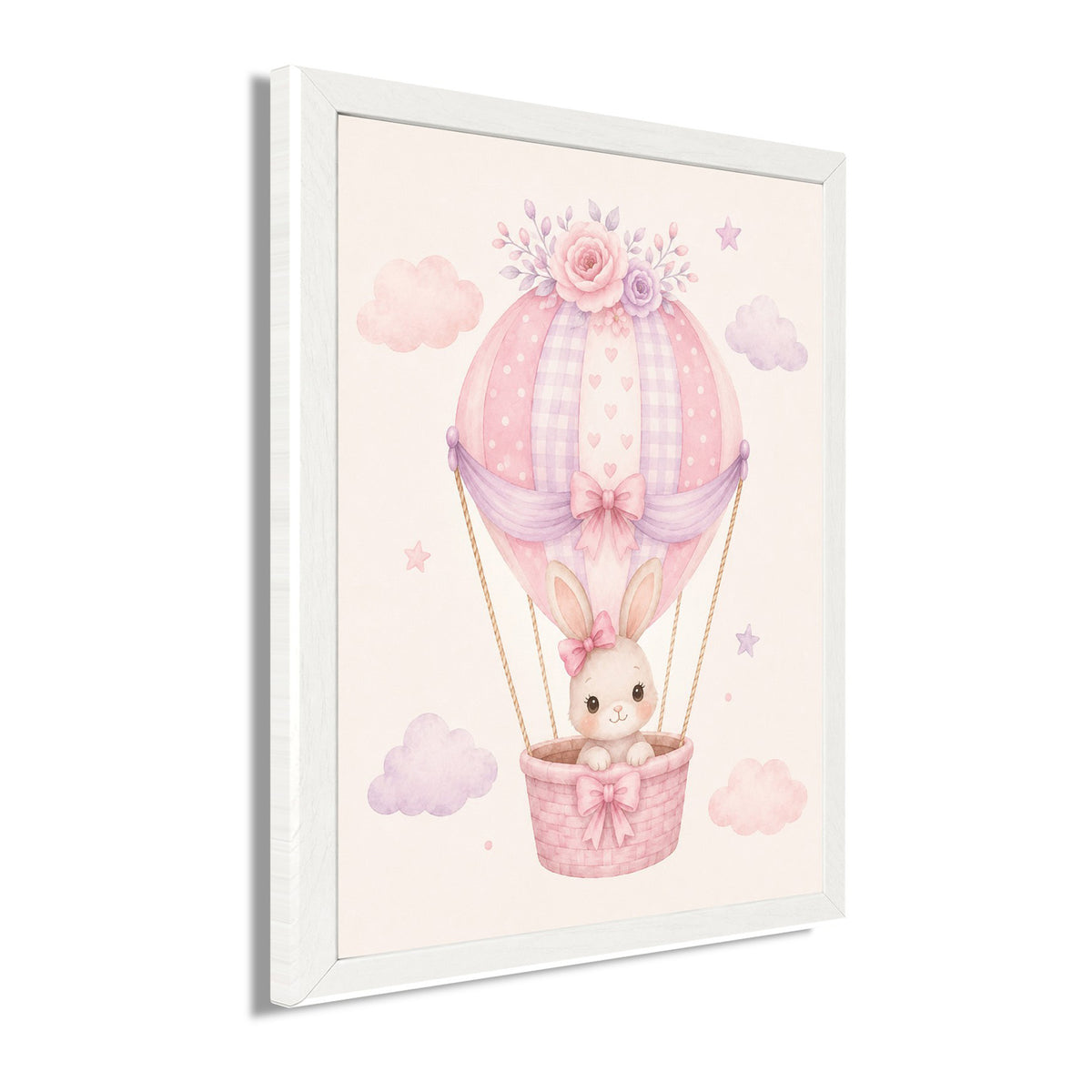 Wandbild gerahmt HÄSCHEN 30x40 cm - Kindermotiv - Seitenansicht