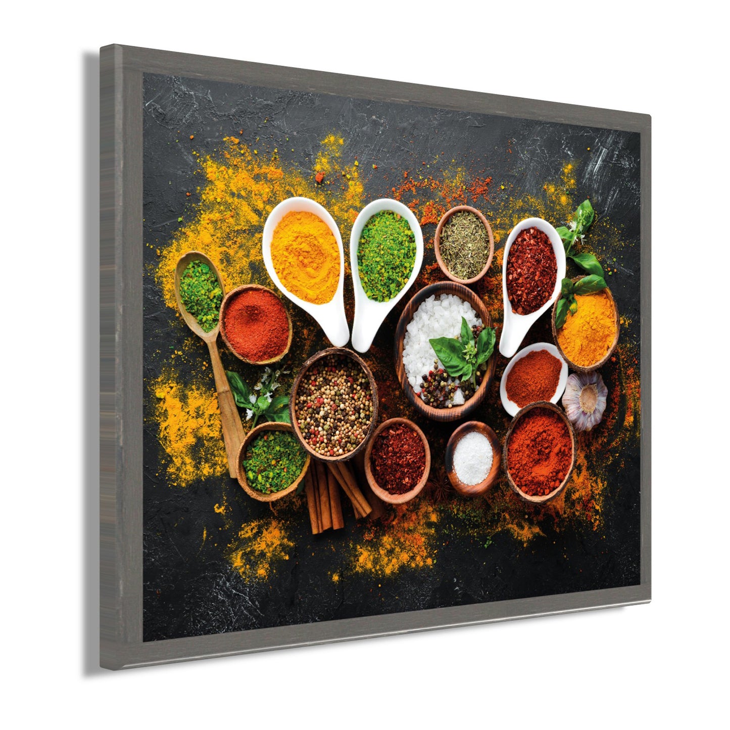 Wandbild gerahmt GEWÜRZTISCH 40x50 cm – Küche & Essen - Seitenansicht