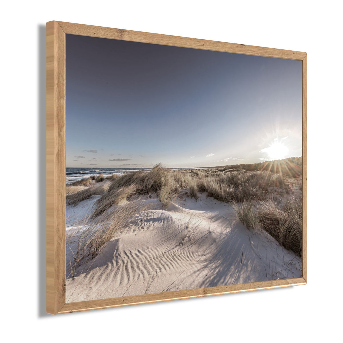Wandbild gerahmt STRAND, DÜNE 40x50 cm – Natur Wandbild beruhigend - Seitenansicht
