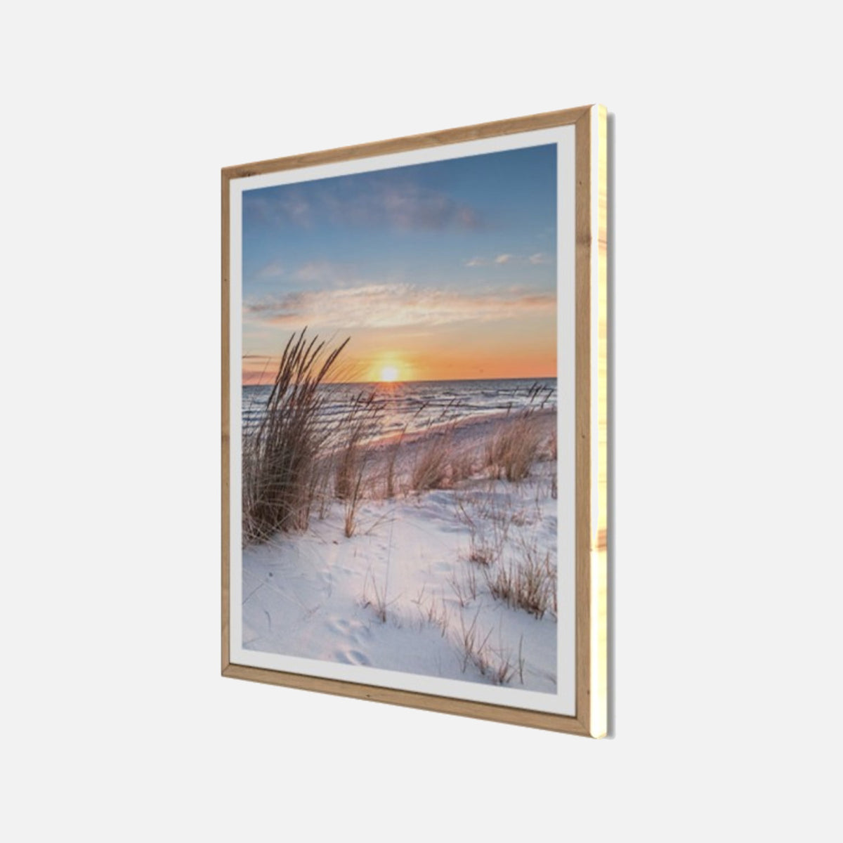 Wandbild gerahmt SONNENUNTERGANG 40x50 cm – Natur Wanddeko modern - Seitenansicht