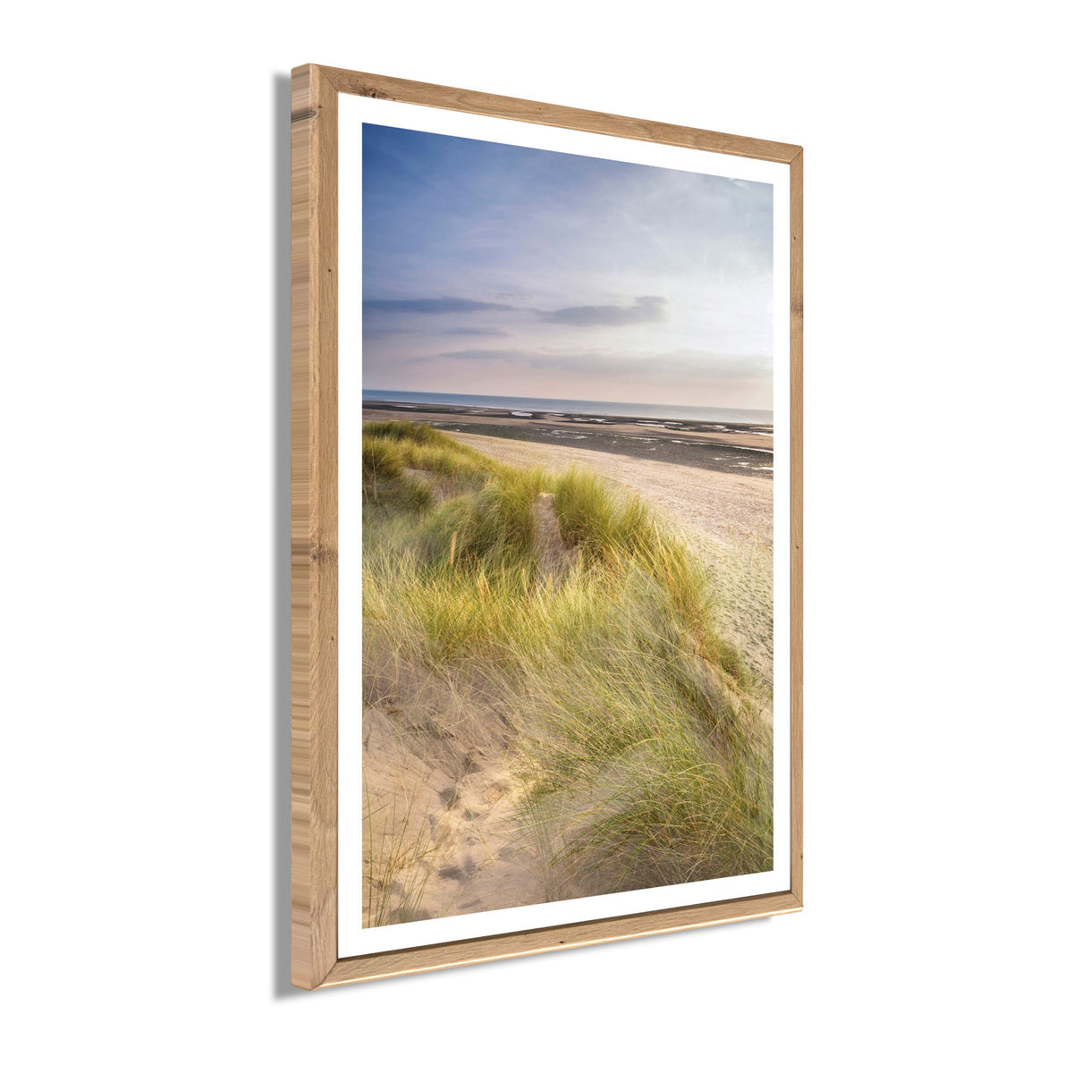 Wandbild gerahmt STRAND 50x70 cm – Sommerliches Küstenmotiv - Seitenansicht