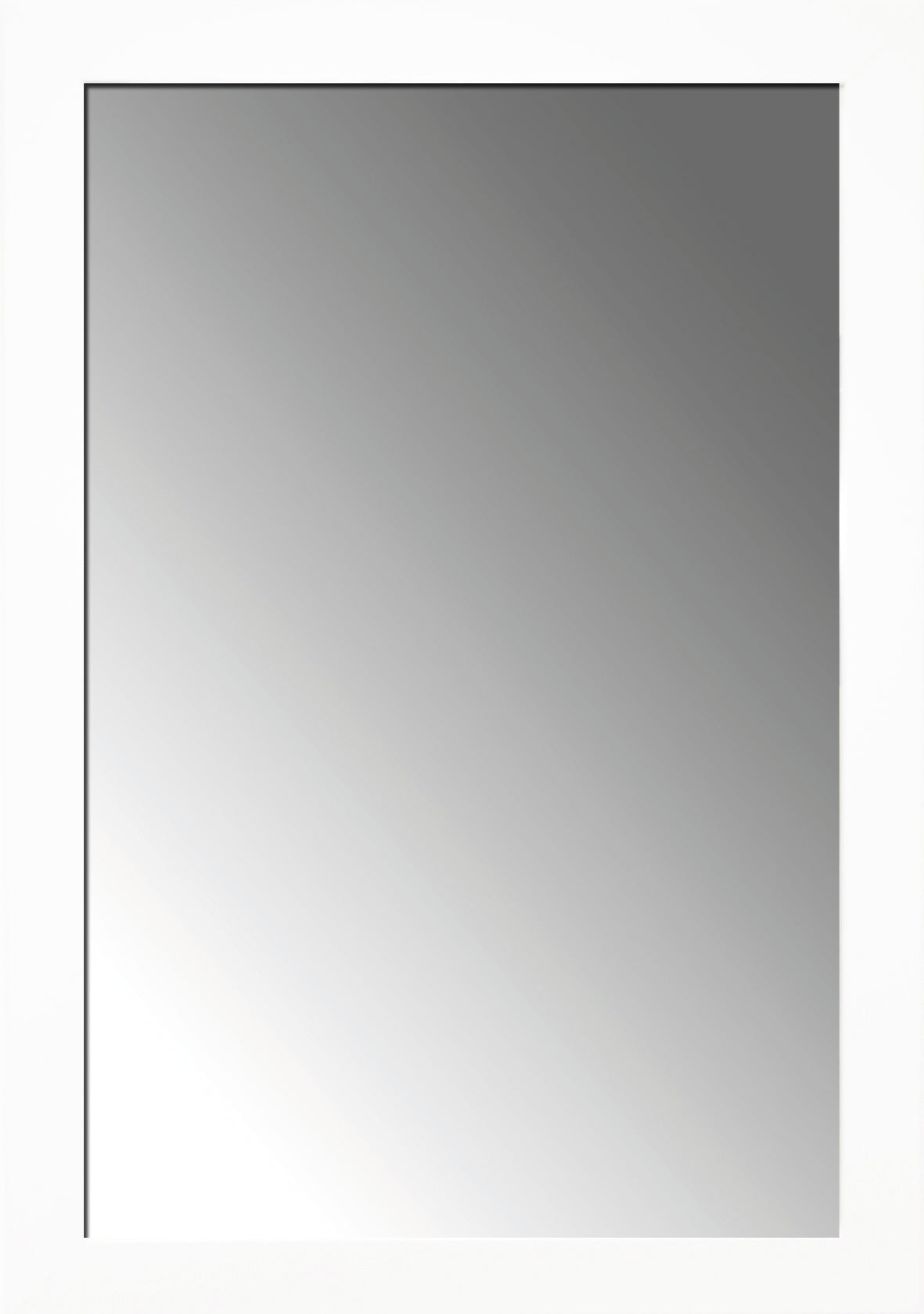 Spiegel WEISS 47x67 cm – Wandspiegel gerahmt modern