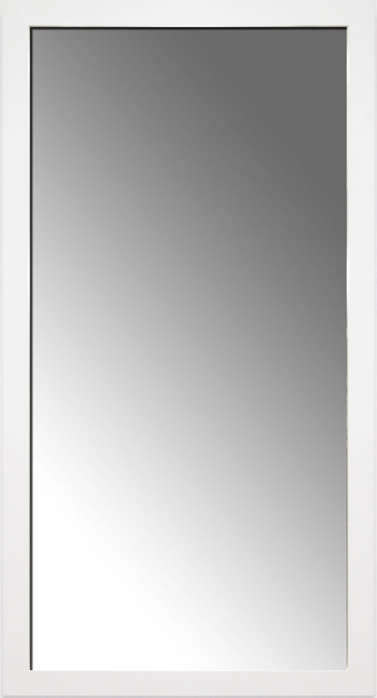 Spiegel WEISS 57x107 cm – Wandspiegel gerahmt modern