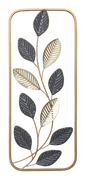 Metallbild BLÄTTER 25x61 cm – Deko modern