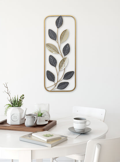 Metallbild BLÄTTER 25x61 cm – Deko modern - Ambiente 1