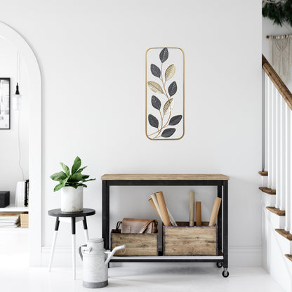 Metallbild BLÄTTER 25x61 cm – Deko modern - Ambiente 2