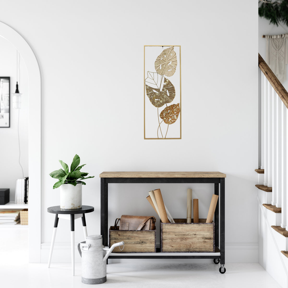 Metallbild BLÄTTER 25x61 cm – Deko modern - Ambiente 2