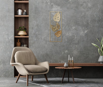 Metallbild BLÄTTER 25x61 cm – Deko modern - Ambiente 3