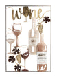 Metallbild WEIN BRONZE 51x74 cm – Deko modern