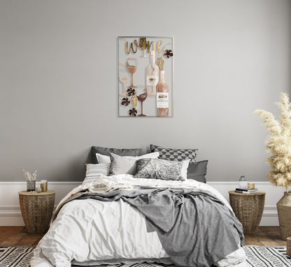 Metallbild WEIN BRONZE 51x74 cm – Deko modern - Ambiente 2