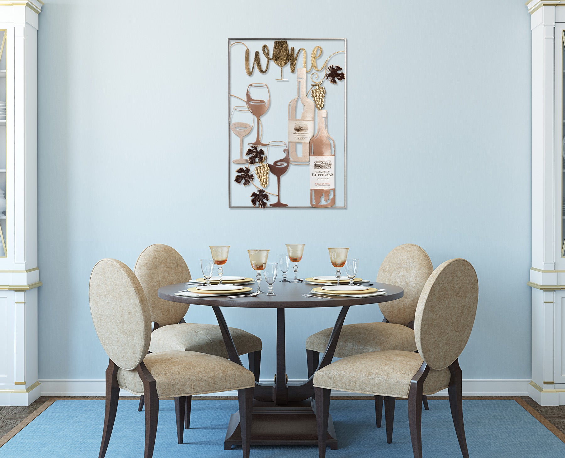 Metallbild WEIN BRONZE 51x74 cm – Deko modern - Ambiente 1