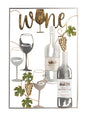 Metallbild WEIN SILBER 51x74 cm – Deko modern