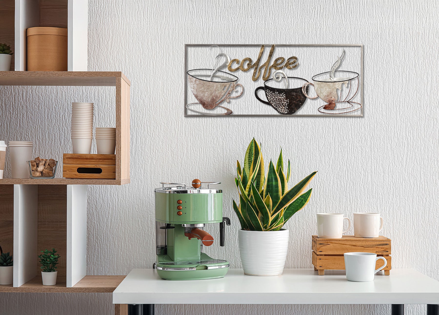 Metallbild KAFFEE 25x61 cm – Deko modern - Ambiente 1