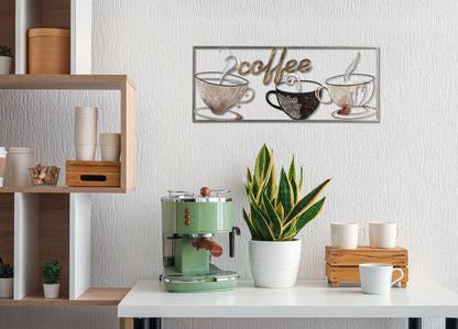 Metallbild KAFFEE 25x61 cm – Deko modern - Ambiente 1