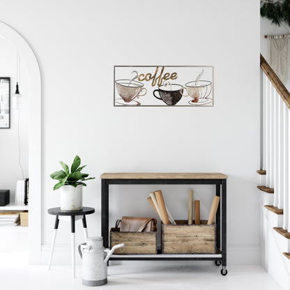 Metallbild KAFFEE 25x61 cm – Deko modern - Ambiente 2