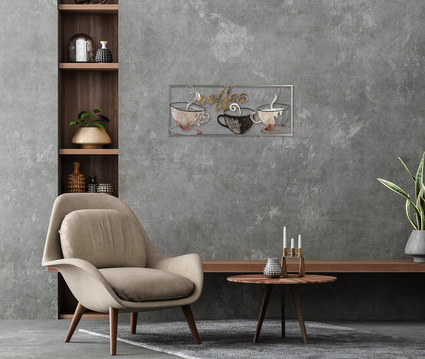 Metallbild KAFFEE 25x61 cm – Deko modern - Ambiente 3