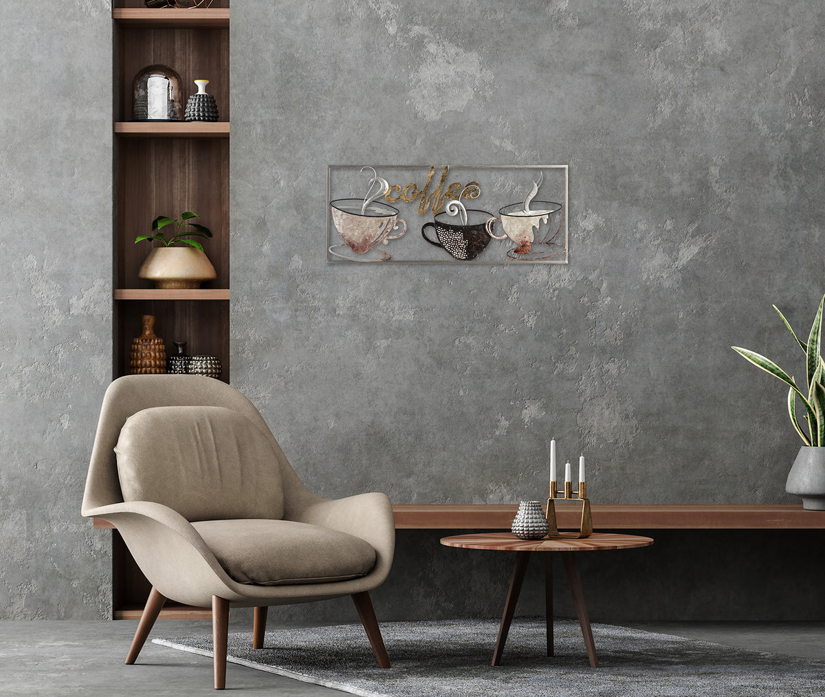Metallbild KAFFEE 25x61 cm – Deko modern - Ambiente 3