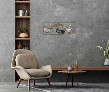 Metallbild KAFFEE 25x61 cm – Deko modern - Ambiente 3
