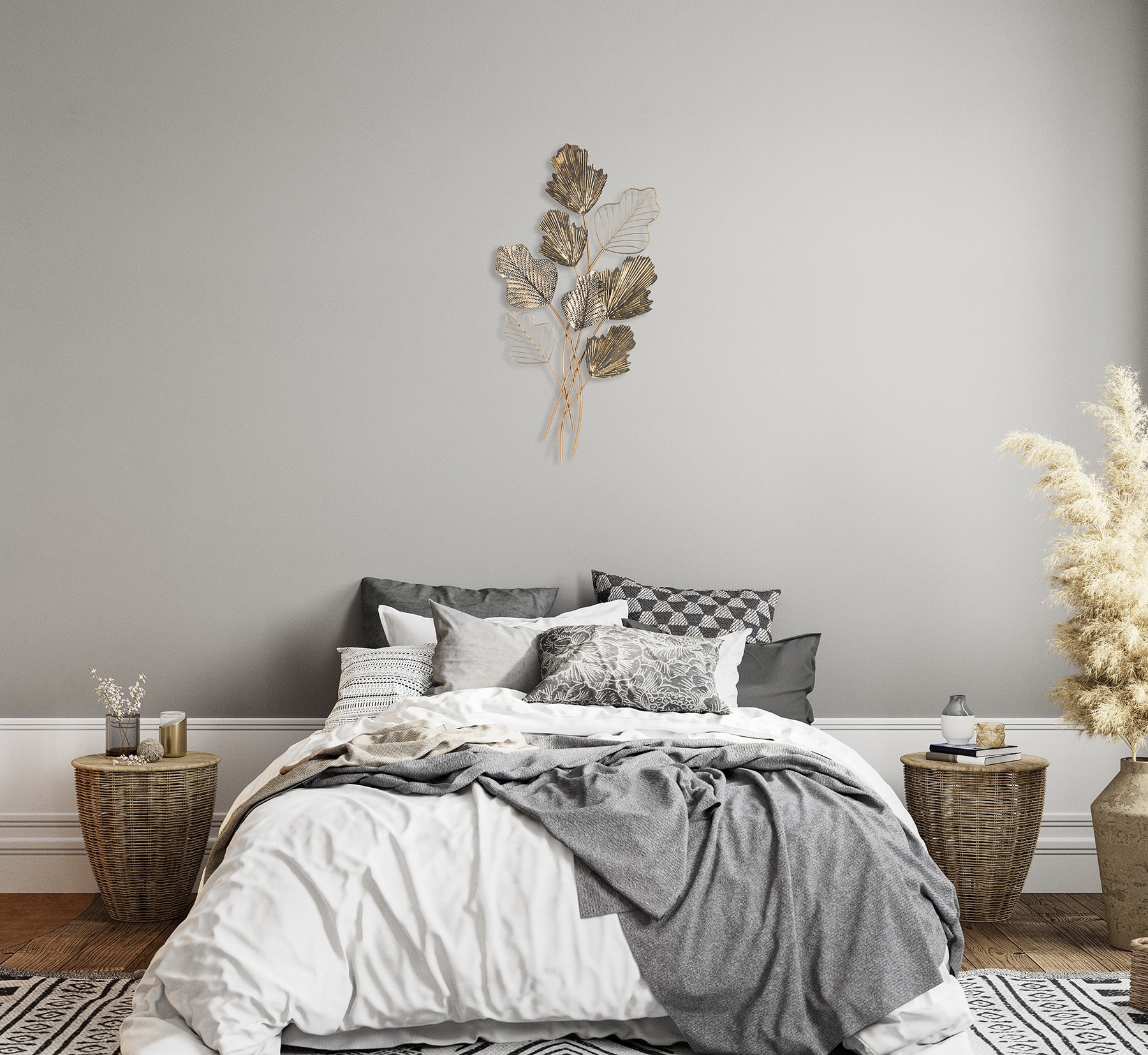 Metallbild BLÄTTER 54x98 cm – Deko modern - Ambiente 2