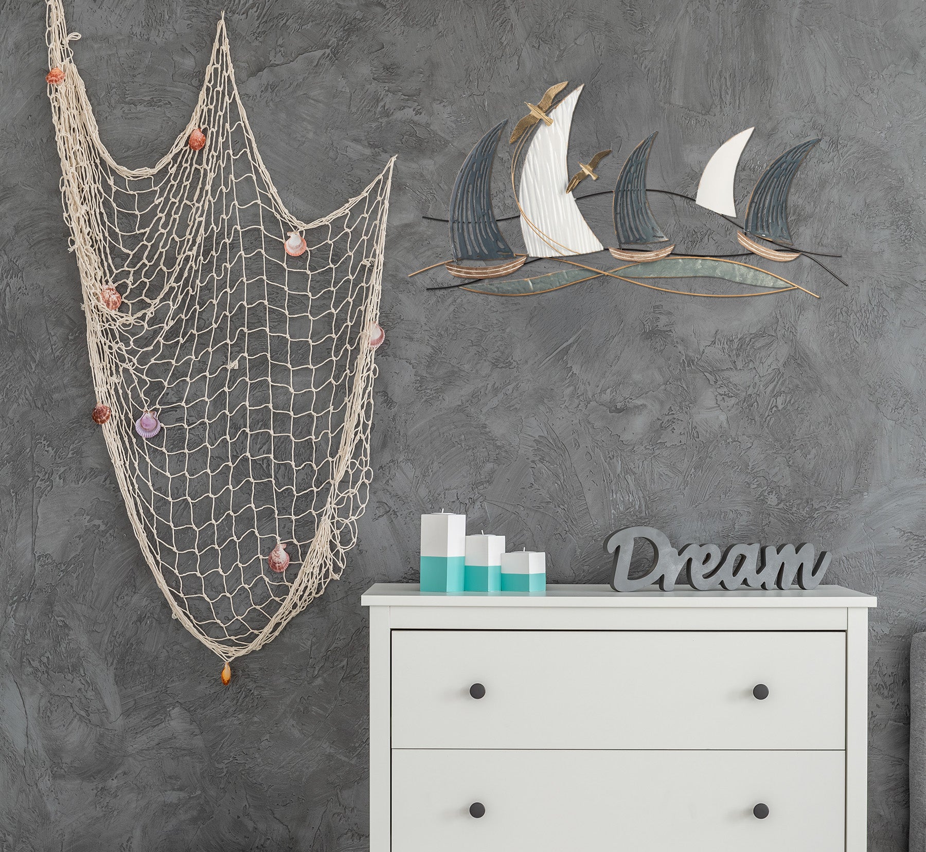 Metallbild SCHIFFE 80x40 cm – Deko modern - Ambiente 1