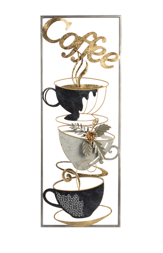 Metallbild KAFFEE 29x74 cm – Deko modern