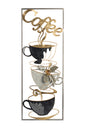 Metallbild KAFFEE 29x74 cm – Deko modern