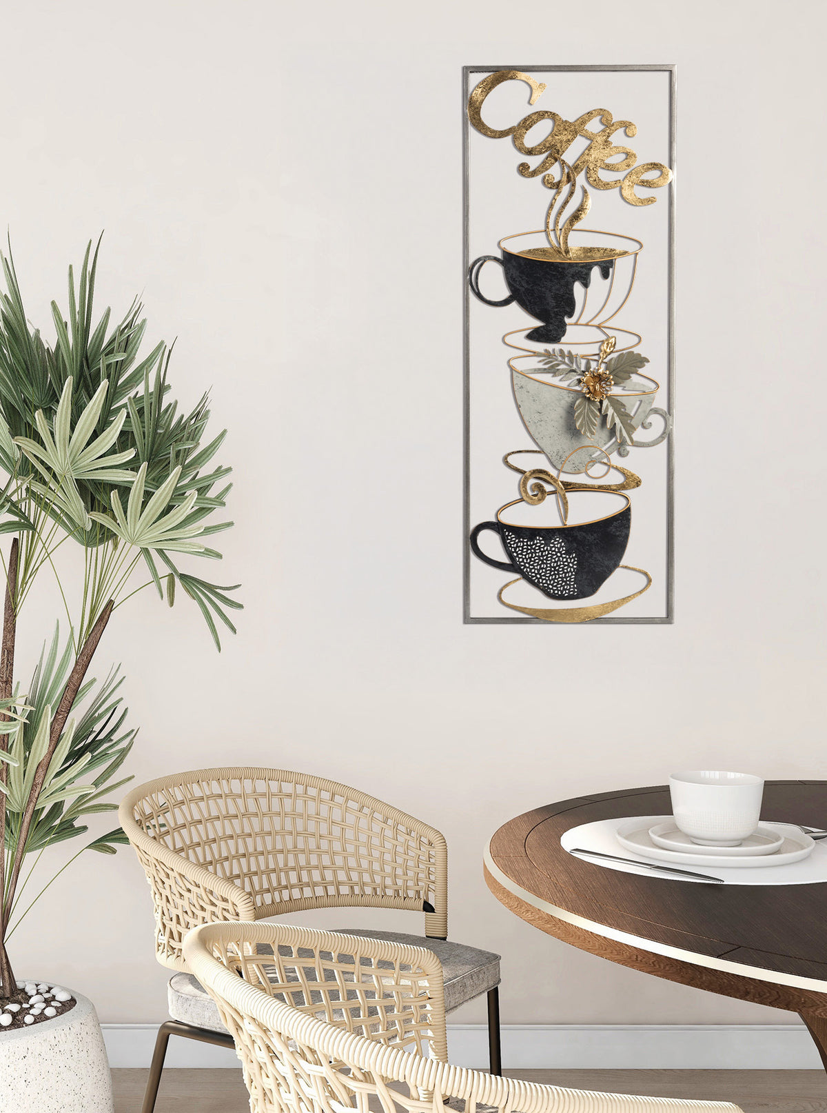 Metallbild KAFFEE 29x74 cm – Deko modern - Ambiente 1