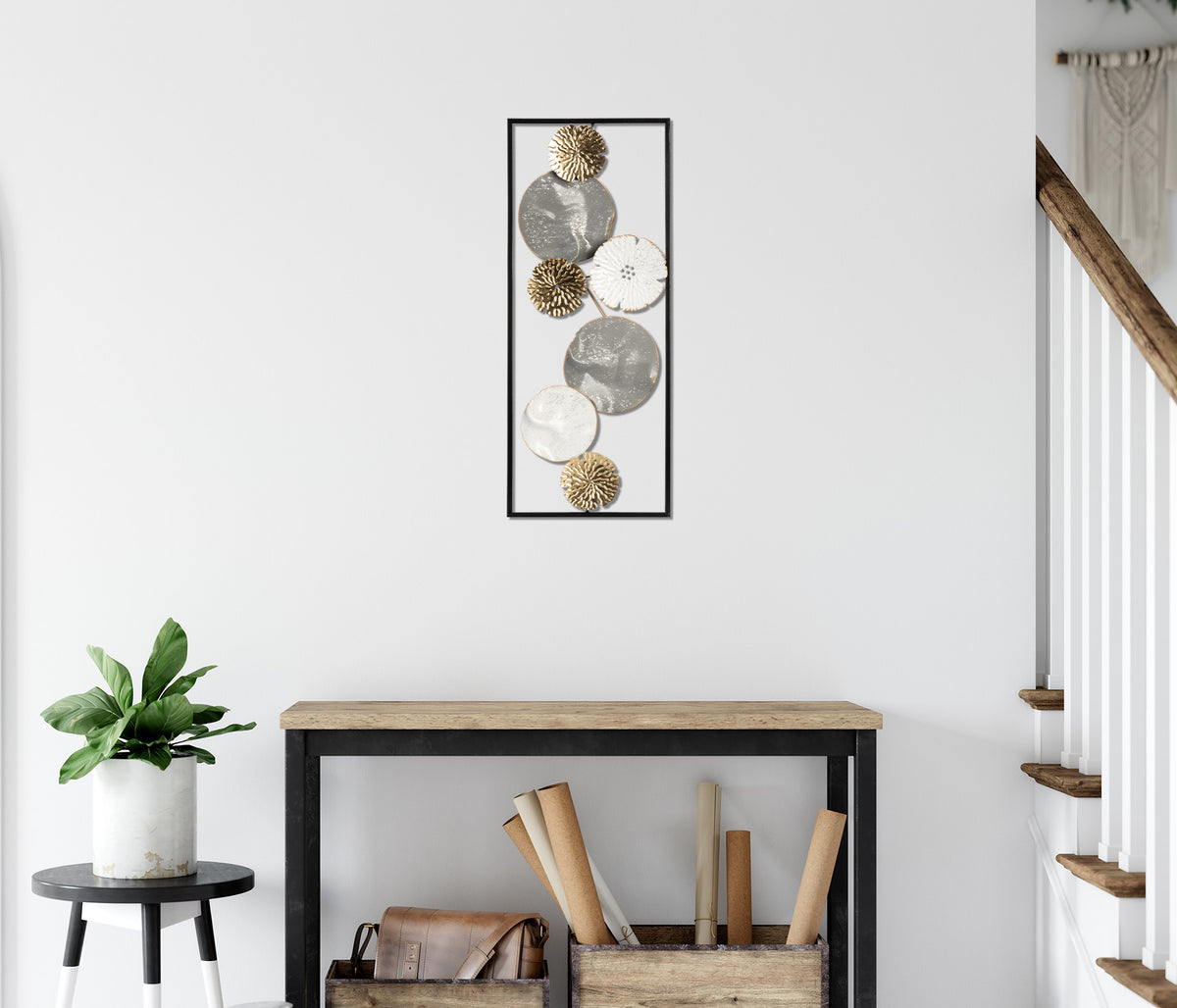 Metallbild ABSTRAKT 25x61 cm – Deko modern - Ambiente 1