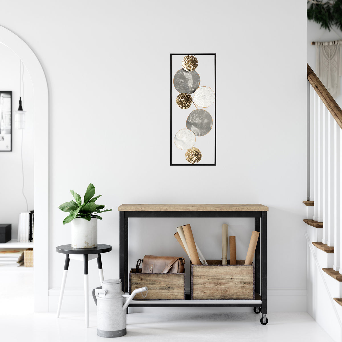 Metallbild ABSTRAKT 25x61 cm – Deko modern - Ambiente 2