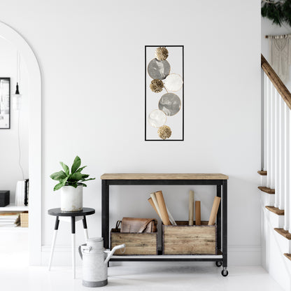 Metallbild ABSTRAKT 25x61 cm – Deko modern - Ambiente 2