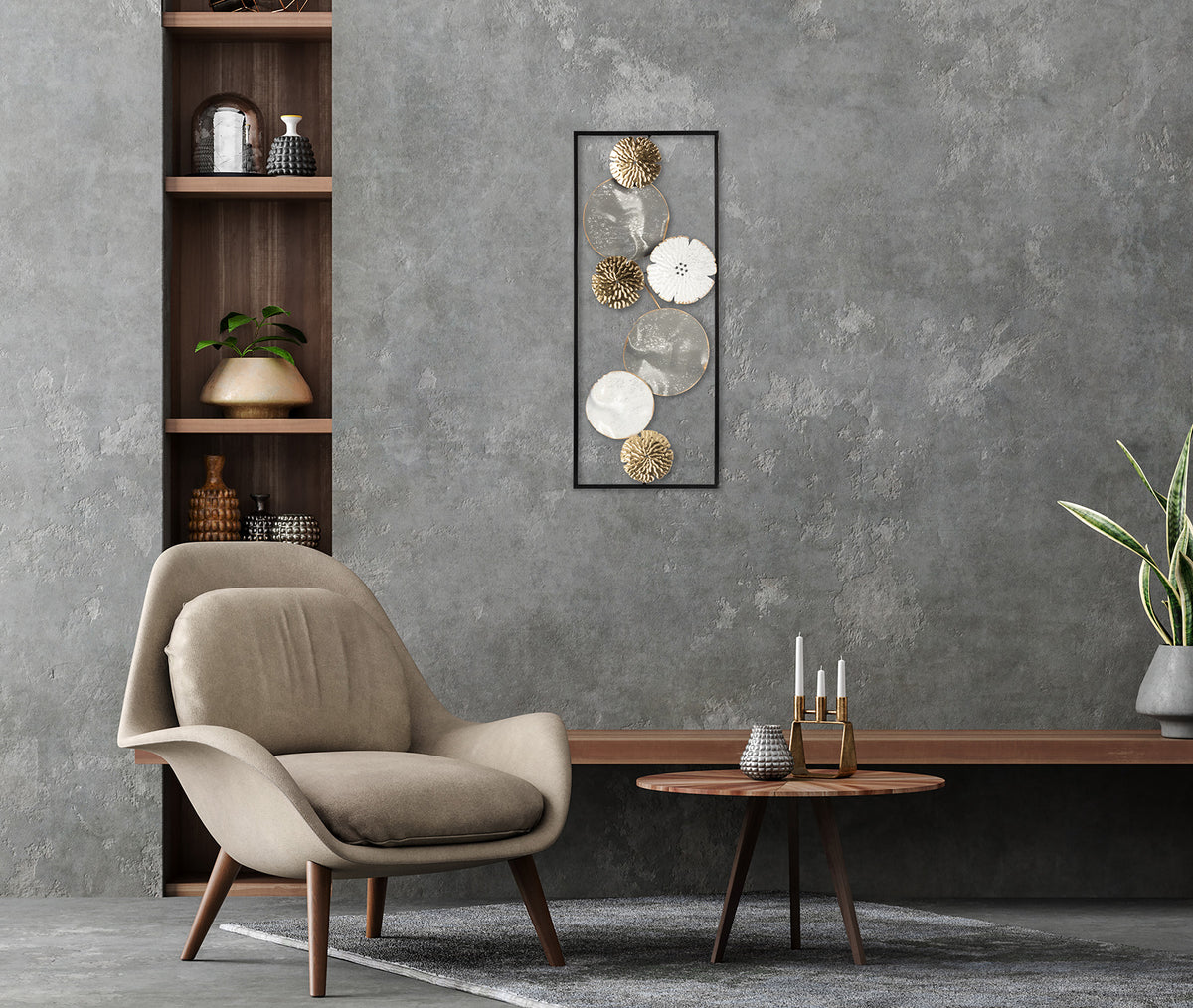 Metallbild ABSTRAKT 25x61 cm – Deko modern - Ambiente 3