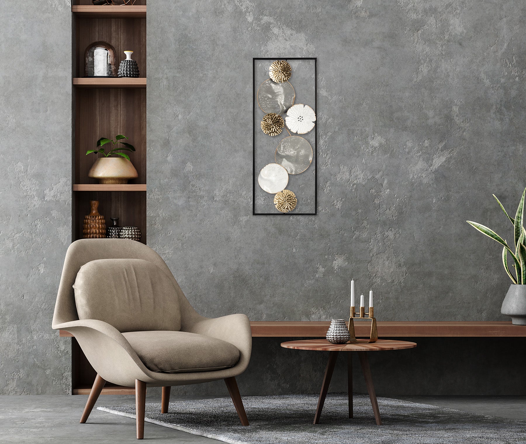 Metallbild ABSTRAKT 25x61 cm – Deko modern - Ambiente 3