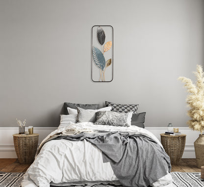 Metallbild BLÄTTER 29x74 cm – Deko modern - Ambiente 2
