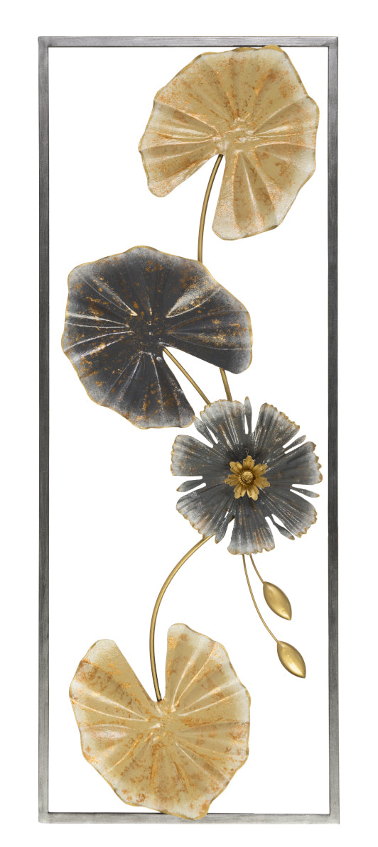 Metallbild SEEROSEN 29x74 cm – Deko modern