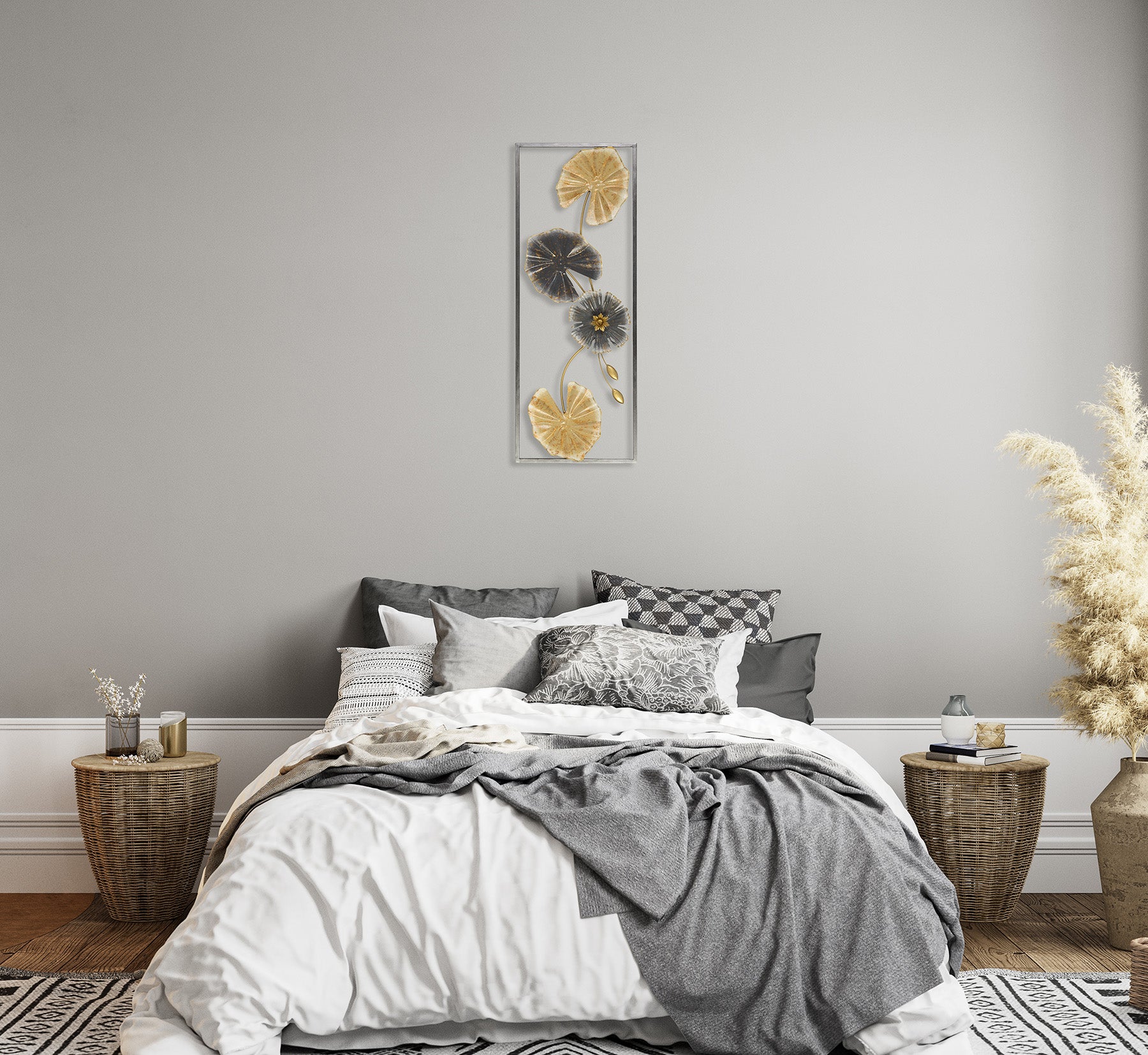 Metallbild SEEROSEN 29x74 cm – Deko modern - Ambiente 2
