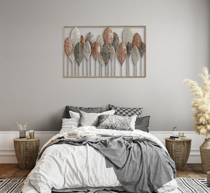 Metallbild HERBSTSTIMMUNG, VERSCHIEDENE BLÄTTER 122x76 cm – Deko modern - Ambiente 2