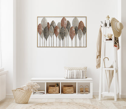 Metallbild HERBSTSTIMMUNG, VERSCHIEDENE BLÄTTER 122x76 cm – Deko modern - Ambiente 3