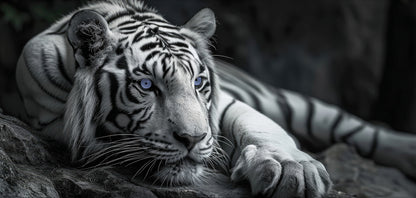 Wandbild TIGER 33x70 cm – Leinwandbild Keilrahmen Deko modern