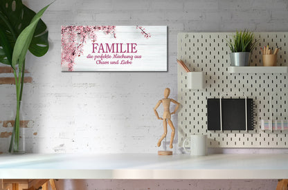 Wandbild SPRUCH FAMILIE 33x70 cm – Leinwandbild Keilrahmen Deko modern - Ambiente 2