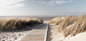 Wandbild WEG ZUM STRAND 33x70 cm – Leinwandbild Keilrahmen Deko modern