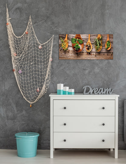 Wandbild GEWÜRZE UND KRÄUTER 33x70 cm – Leinwandbild Keilrahmen Deko modern - Ambiente 1