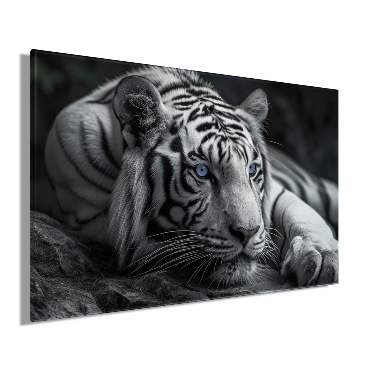 Wandbild TIGER 78x118 cm – Leinwandbild Keilrahmen Deko modern - Seitenansicht